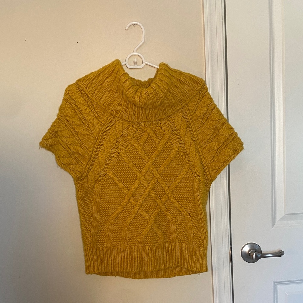 LOFT Mustard Cowl Neck Sweater